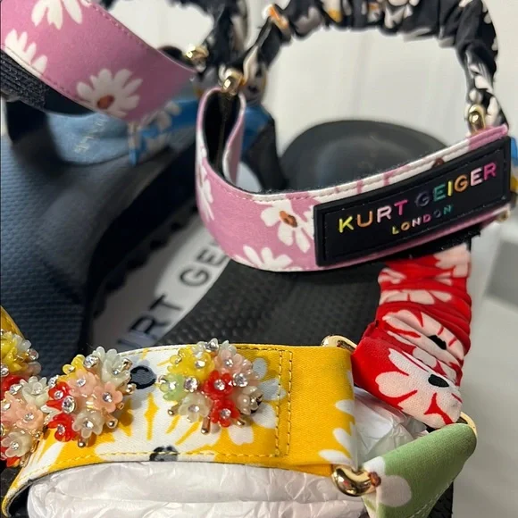 Floral Multi-Color Sandals Kurt Geiger Orion size 38 - Picture 4 of 7